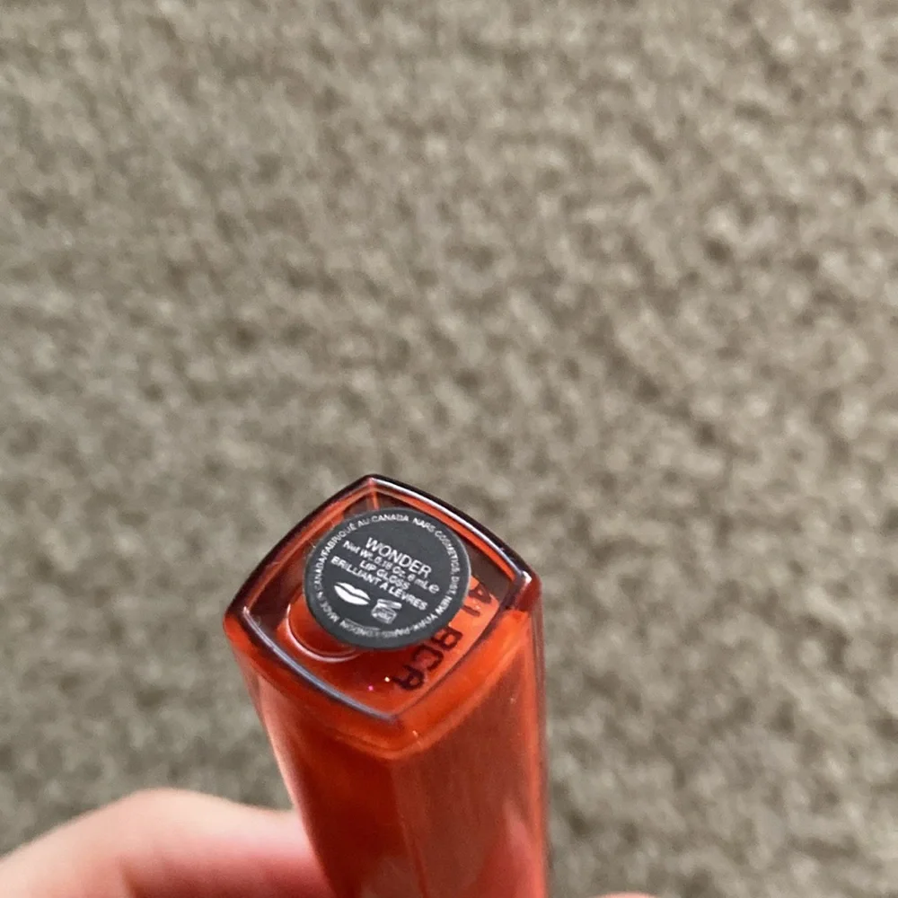 Nars Liquid Lipstick in Wonder Orange Red Shimmer Like New Lip Gloss Color